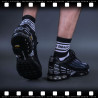 SneakFreaxx Chaussettes basses WHITE BLACK SHORT Blanc-Noir